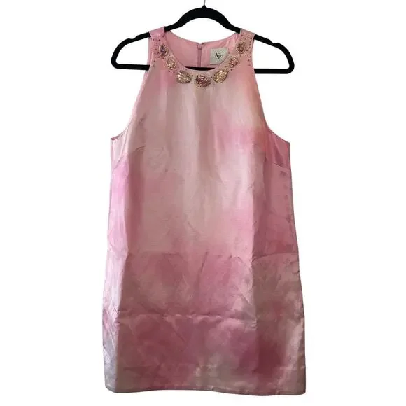 open lace back dress Suzette Bubble Mini Dress in Pink by Aje for Hire – High St. Hire main image 0